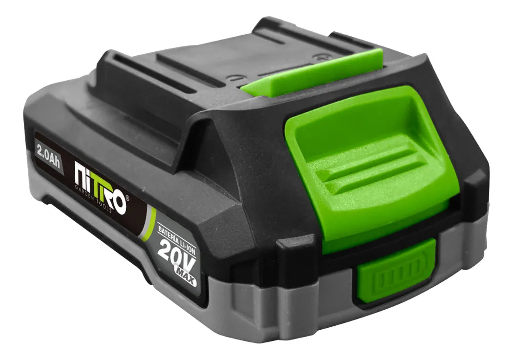 DESBROZADORA C/MOTOR ABAJO INALÁMBRICA 450W, MANGO EN "D" , BRUSHLESS, 2 BATERÍAS 20V NIT-DB202