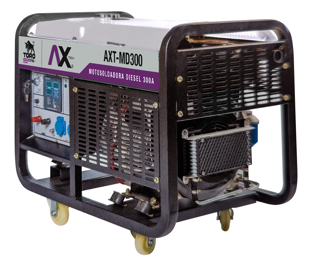 MOTOSOLDADORA GENERADOR A DIESEL 300amp 11,000w AX Tech AXT-MD300
