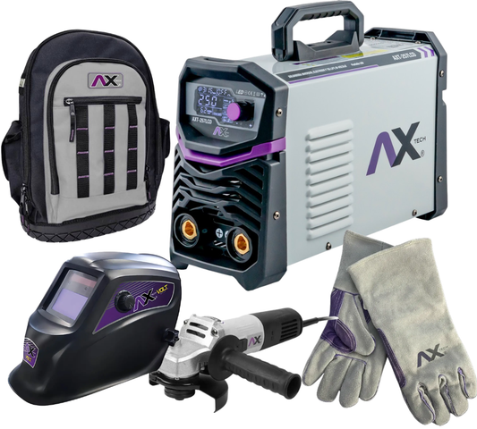 COMBO SOLDADORA INVERSOR 250 amp AX TECH BIVOLTAJE 110/220V AXT-257LCD