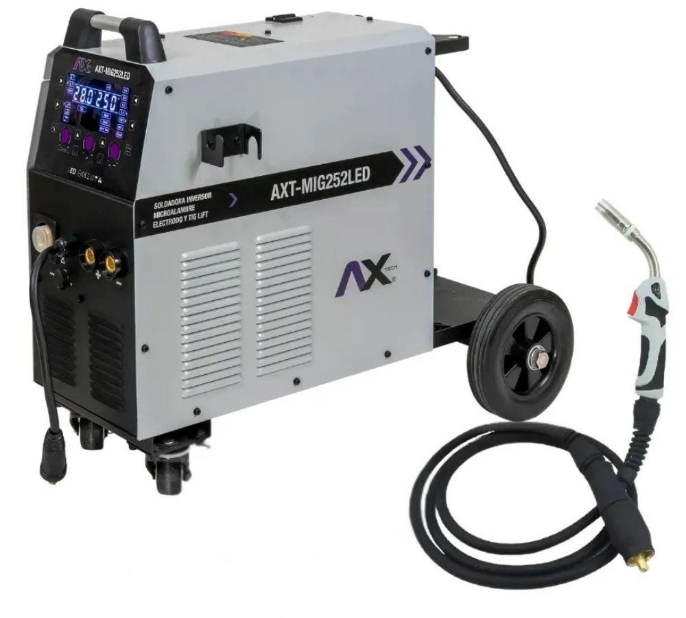 SOLDADORA INVERSOR MULTIPROCESOS MIG/MAG/ELECTRODO/TIG LIFT 250A, 220V 2 FASES, CON ANTORCHA MIG25