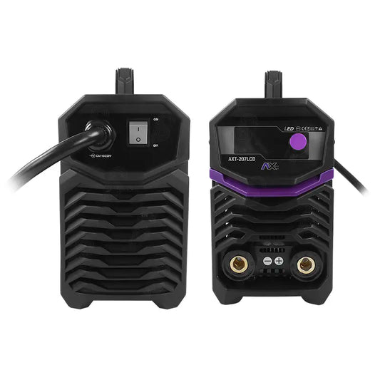 SOLDADORA INVERSOR ELECTRODO y Tig Lift BIVOLTAJE con PANTALLA LCD 200A AX TECH AXT-207LCD