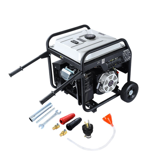 MOTOSOLDADORA Y GENERADOR A GASOLINA INVERTER, 260AMP, 110V, 14 HP, 1800Wtts, CON MARCHA Y BATERIA AXT-MS260Y