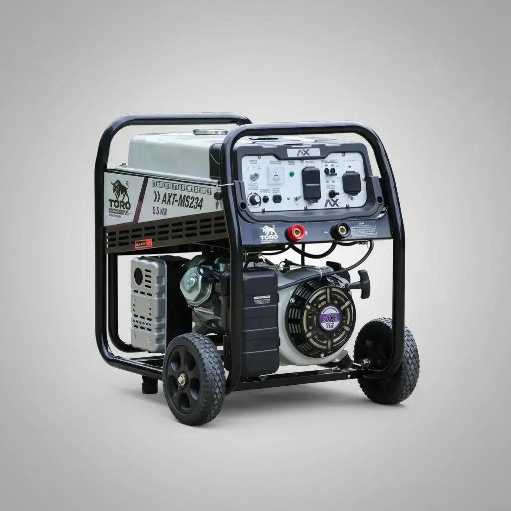 MOTOSOLDADORA A GASOLINA 50-180A  120/240V 16HP ENCENDIDO ELECTRICO Y LLANTAS