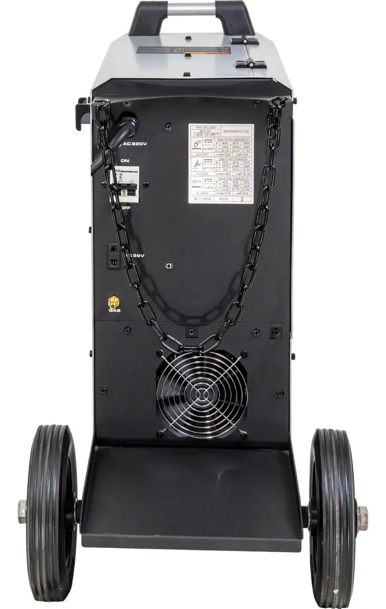 SOLDADORA INVERSOR MULTIPROCESOS MIG/MAG/ELECTRODO/TIG LIFT 250A, 220V 2 FASES, CON ANTORCHA MIG25