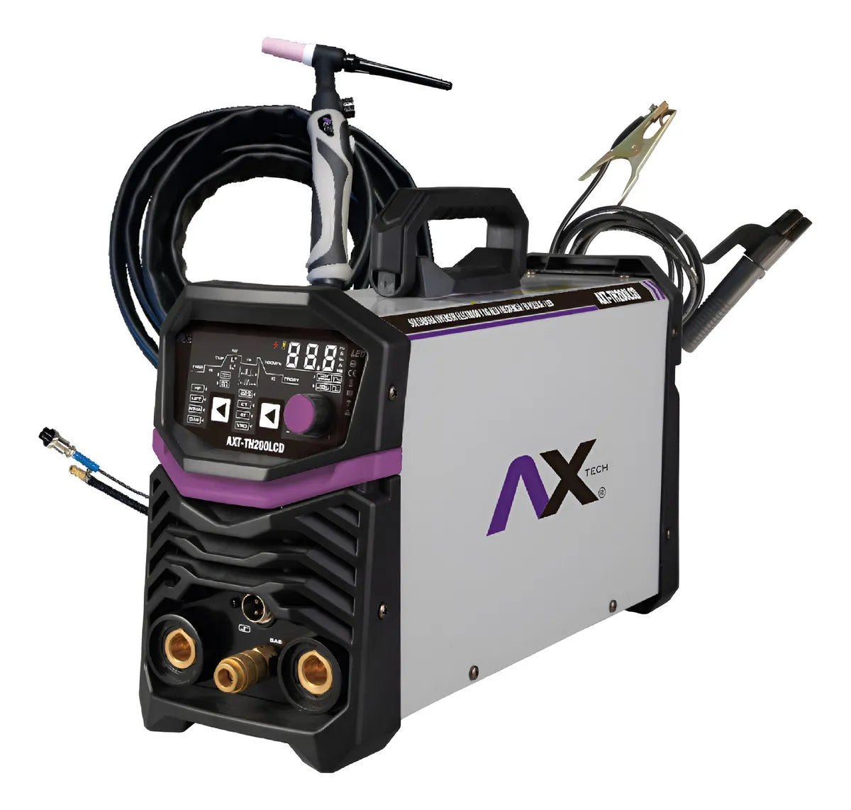 SOLDADORA INVERSOR TIG HF ALTA FRECUENCIA Y MMA 200AMP BIVOLTAJE 110/220V AXT-TH200LCD
