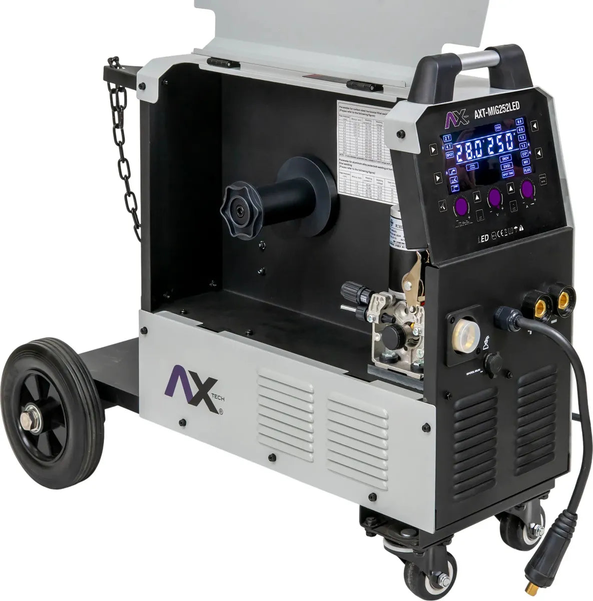 SOLDADORA INVERSOR MULTIPROCESOS MIG/MAG/ELECTRODO/TIG LIFT 250A, 220V 2 FASES, CON ANTORCHA MIG25