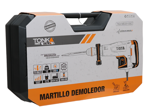 Martillo demoledor SDS Max Tonka Force 25J 1350W