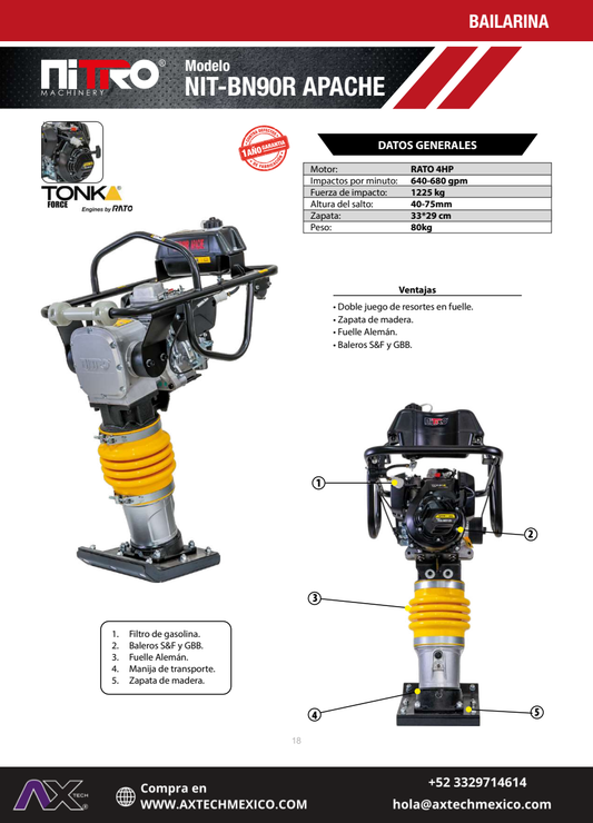 NIT-BN90R ficha técnica