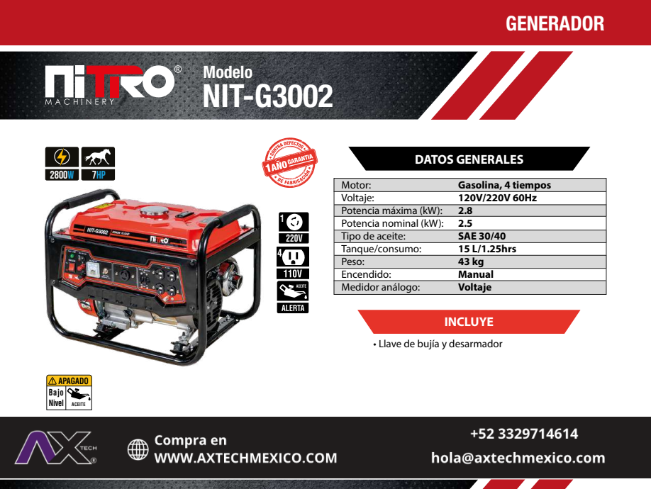 NIT-G3002 ficha técnica