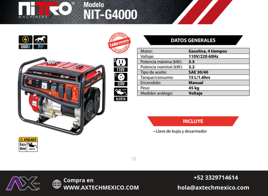 NIT-G4000 ficha técnica