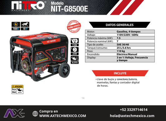 NIT-G8500E ficha técnica