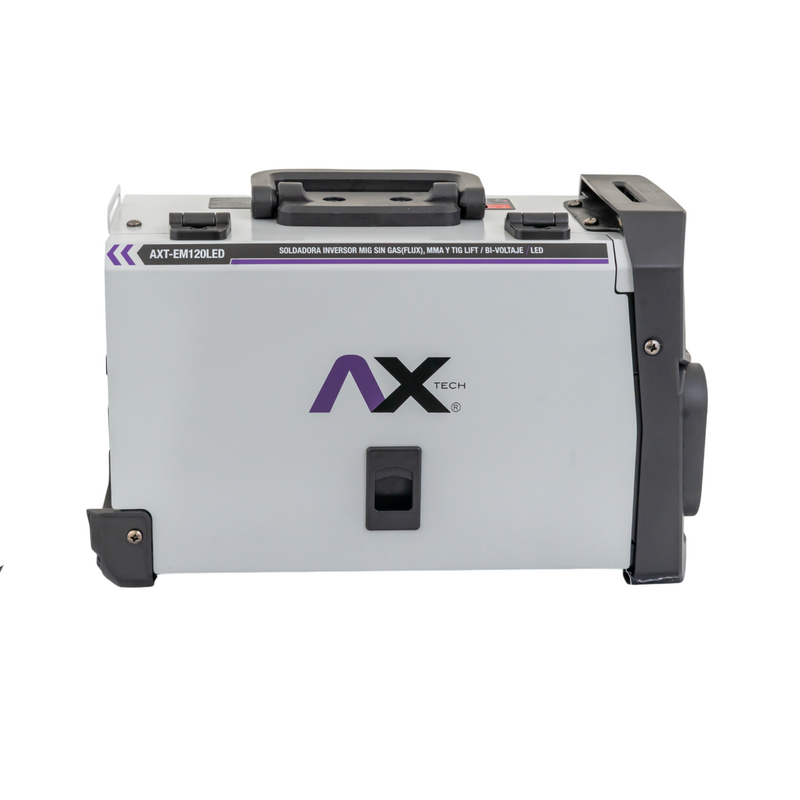 COMBO SOLDADORA INVERSOR MICROALAMBRE 1 Kg / ELECTRODO Y TIG LIFT 120A, BI VOLTAJE CON ESMERILADORA AXT-ES855, 10 DISCOS Y ROLLO DE 1 KG AXT-EM120LED-C1