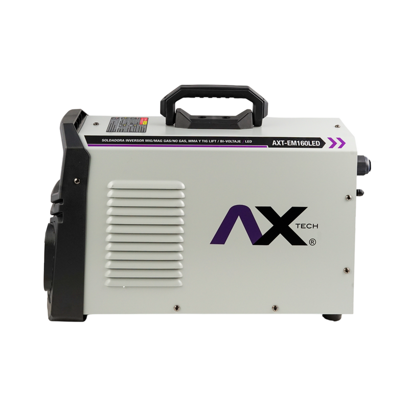 SOLDADORA INVERSOR MICROALAMBRE AX TECH 160amp Bivoltaje 110/220v PARA ROLLOS DE 5 KG  AXT-EM160LED