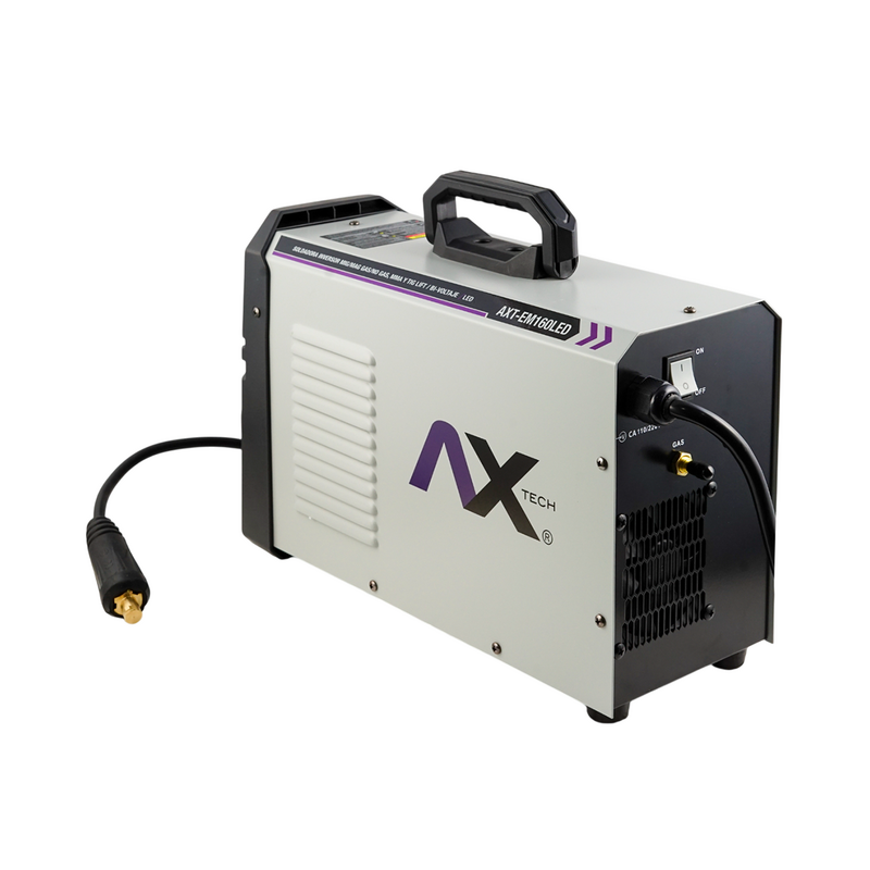 SOLDADORA INVERSOR MICROALAMBRE AX TECH 160amp Bivoltaje 110/220v PARA ROLLOS DE 5 KG  AXT-EM160LED