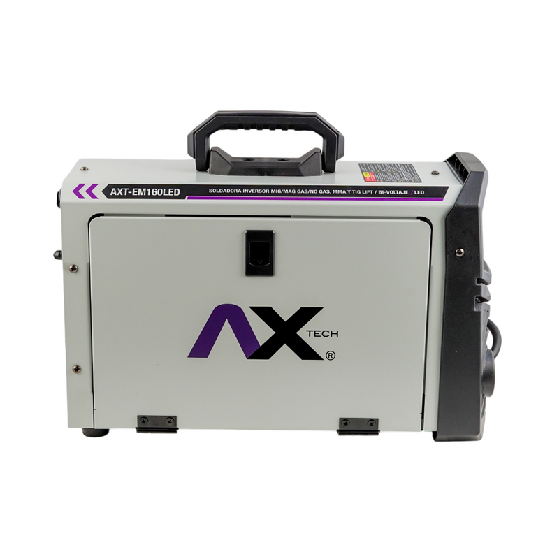 SOLDADORA INVERSOR MICROALAMBRE AX TECH 160amp Bivoltaje 110/220v PARA ROLLOS DE 5 KG  AXT-EM160LED