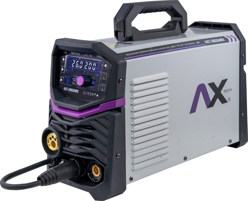 SOLDADORA INVERSOR MULTIPROCESOS MIG, MMA, TIG LIFT 200AMP BIVOLTAJE 110/220V AX TECH AXT-EM204BV