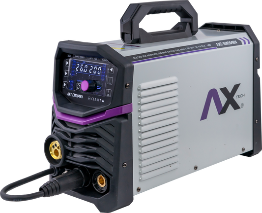 Combo SOLDADORA INVERSOR MULTIPROCESOS MIG, MMA, TIG LIFT 200AMP BIVOLTAJE 110/220V AX TECH + CARRITO TRANSPORTADOR AXT-EM204BV