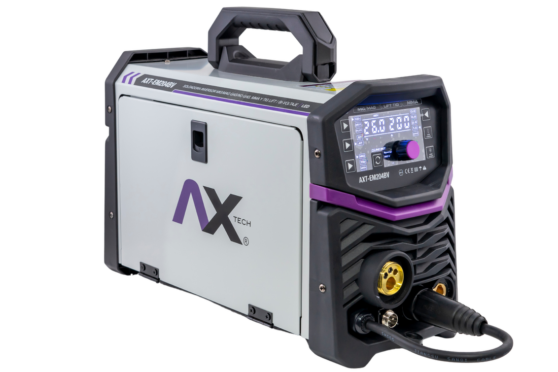 SOLDADORA INVERSOR MULTIPROCESOS MIG, MMA, TIG LIFT 200AMP BIVOLTAJE 110/220V AX TECH AXT-EM204BV