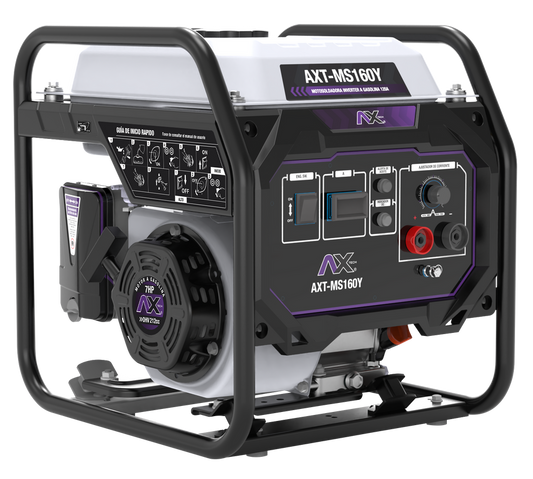 MOTOSOLDADORA  A GASOLINA 160 amp AX TECH INVERTER + CARETA 4 SENSORES AXT-MS160Y