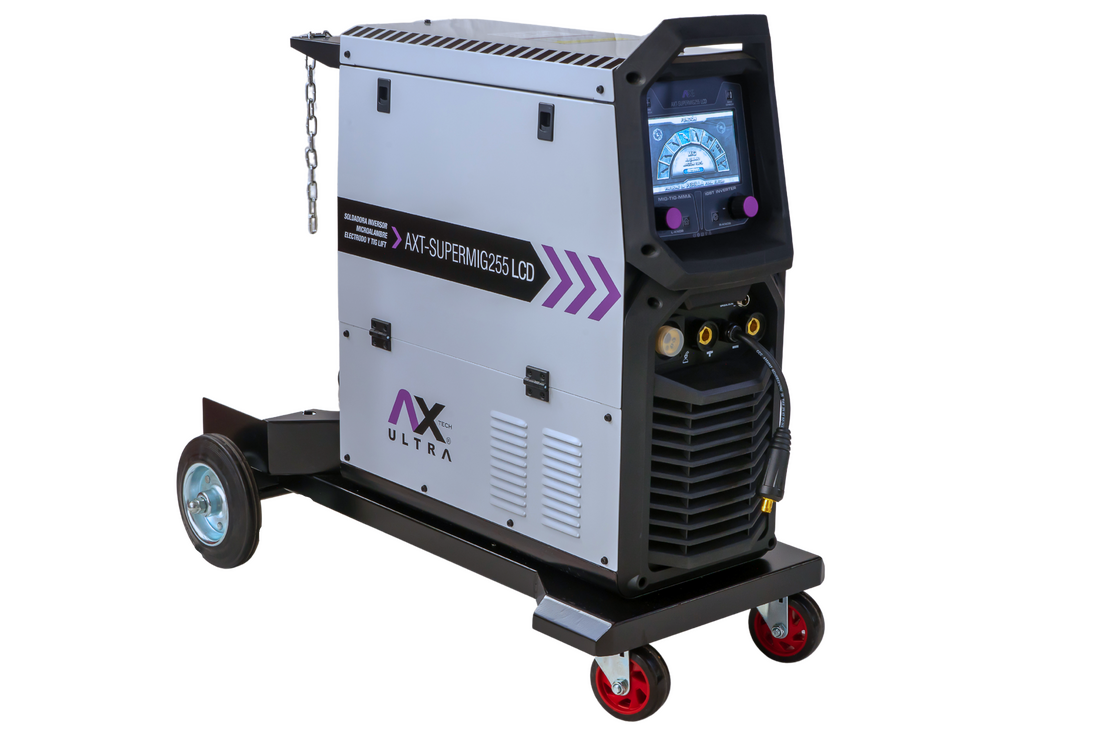 SOLDADORA INVERSOR INDUSTRIAL 250 AMP AX Tech Ultra  MIG/MAG/MMA/TIG AXT-SUPERMIG255LCD