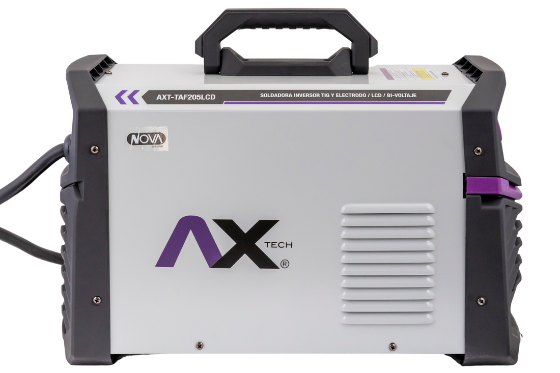 SOLDADORA INVERSOR TIG HF CD/CA 220A TIG ALUMINIO BIVOLTAJE AX Tech AXT-TAF205LCD