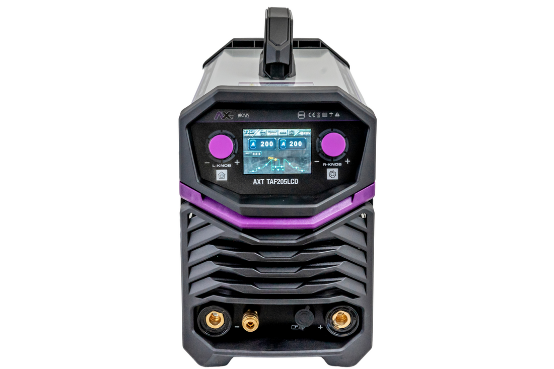 SOLDADORA INVERSOR TIG HF CD/CA 220A TIG ALUMINIO BIVOLTAJE AX Tech AXT-TAF205LCD