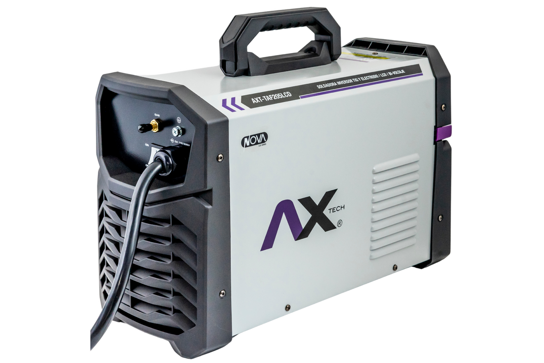 SOLDADORA INVERSOR TIG HF CD/CA 220A TIG ALUMINIO BIVOLTAJE AX Tech AXT-TAF205LCD