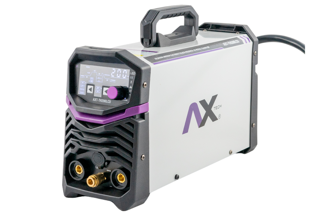 SOLDADORA INVERSOR TIG HF ALTA FRECUENCIA Y MMA 200AMP BIVOLTAJE 110/220V AXT-TH200LCD